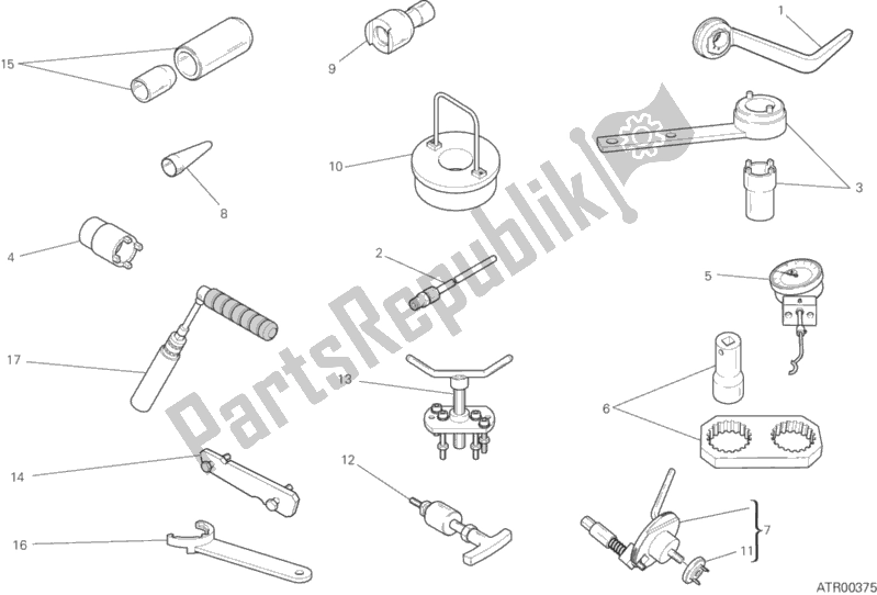 All parts for the 01a - Workshop Service Tools, Engine of the Ducati Monster 1200 S Brasil 2018